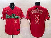 Men's Philadelphia Phillies #3 Bryce Harper Red Phanatic Limited Stitched Jersey,baseball caps,new era cap wholesale,wholesale hats